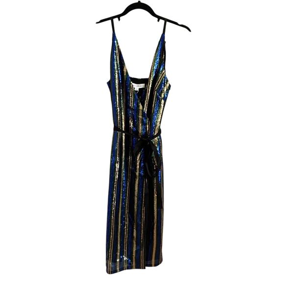 Robert Rodriguez Sequin Wrap Dress New With Tags Extra Small - Picture 2 of 9